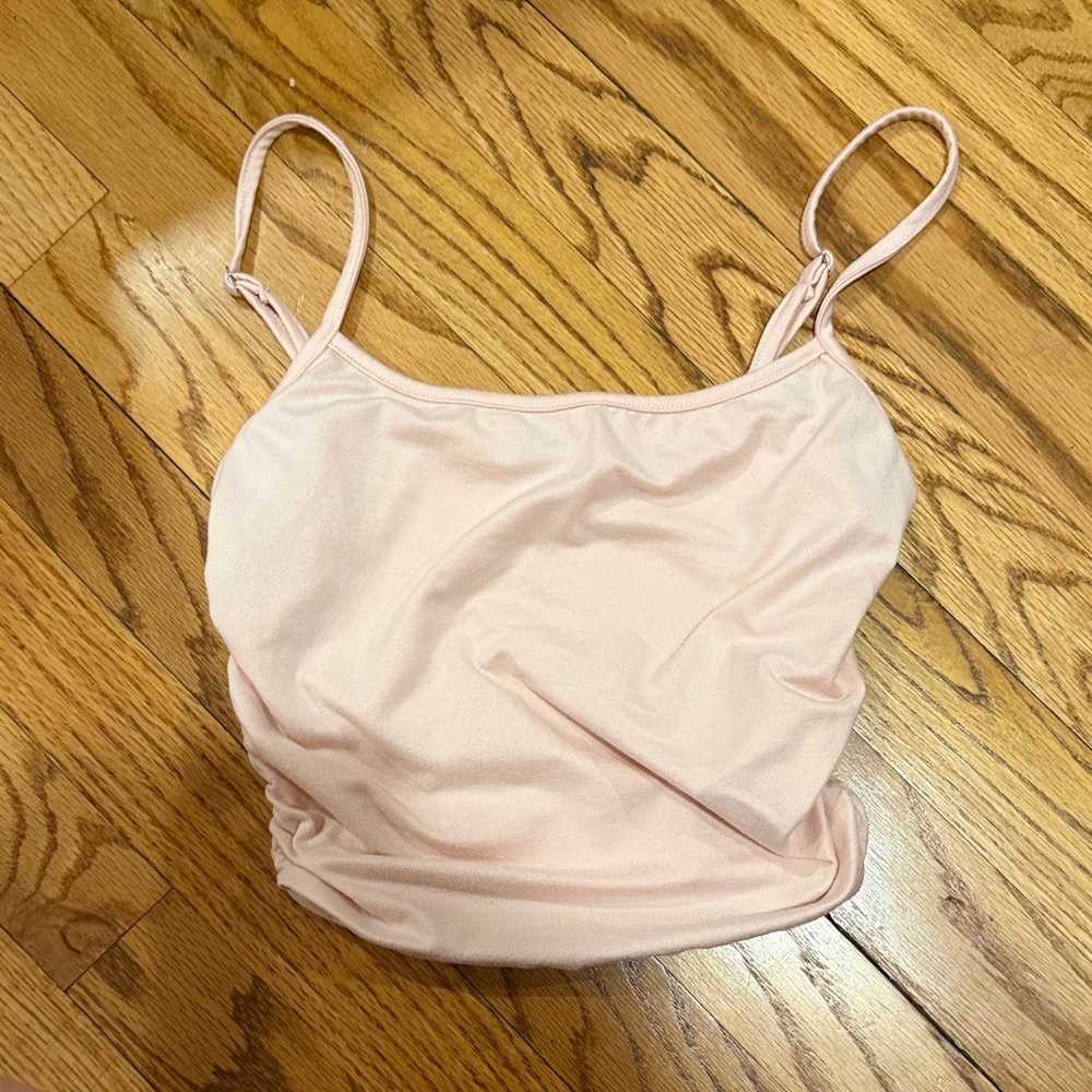SHEIN Light Pink Spaghetti Strap Crop Top